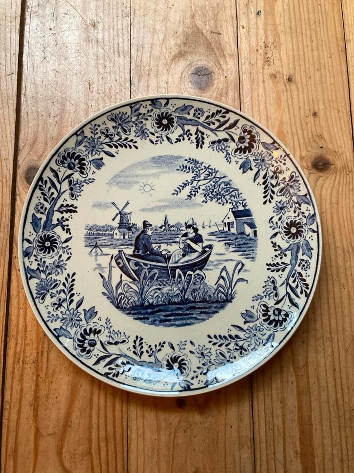 Delfts Blauw Bord van Boch, Antiek en Kunst, Antiek | Wandborden en Tegels, Ophalen of Verzenden