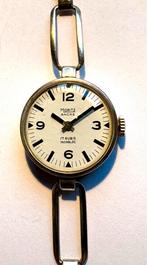 Vintage Moritz Ancre Dameshorloge met zilveren schakelband, Sieraden, Tassen en Uiterlijk, Horloges | Antiek, Overige merken, Staal