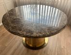Mooie ronde eettafel met marmeren blad, Huis en Inrichting, Tafels | Eettafels, Ophalen, 100 tot 150 cm, Rond, Zo goed als nieuw