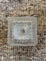 Vintage vierkante glazen plafondlamp, Ophalen of Verzenden, Zo goed als nieuw, Glas, Vintage