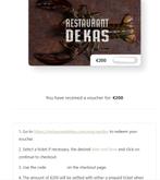 cadeaubon Restaurant de Kas Amsterdam, Eén persoon, Cadeaubon, Overige typen