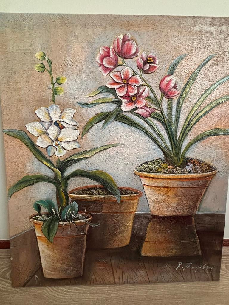 Bloemenschilderij, Antiek en Kunst, Ophalen of Verzenden