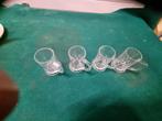 shot glaasjes pullen frans reims 4 stuks, Verzamelen, Glas en Borrelglaasjes, Ophalen of Verzenden