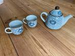 Riverdale theepot met 2 kopjes, Huis en Inrichting, Keuken | Servies, Keramiek, Overige typen, Ophalen of Verzenden, Zo goed als nieuw