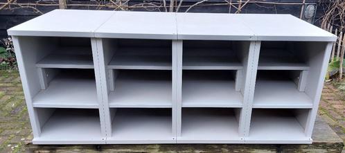 Vakkenkast metaal, Oostwoud, 3 stuks, Huis en Inrichting, Kasten | Wandmeubels, Gebruikt, Minder dan 150 cm, 25 tot 50 cm, Metaal
