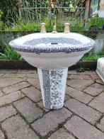 unieke wastafel op zuil zwart decor, bidet en accessoires, Ophalen, Gebruikt