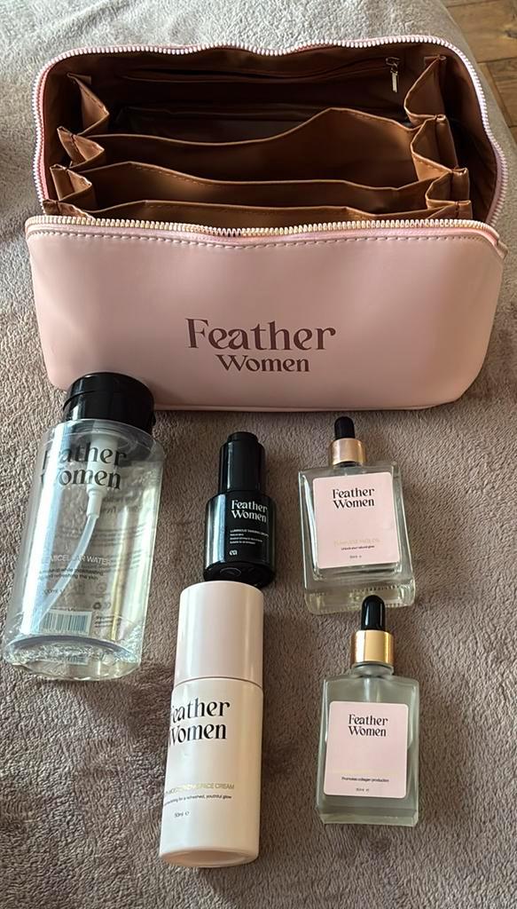 Feather Women, Sieraden, Tassen en Uiterlijk, Uiterlijk | Cosmetica en Make-up, Zo goed als nieuw, Gehele gezicht, Blauw, Ophalen of Verzenden