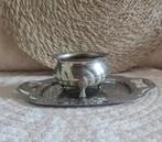 Sierlijke zilverkleurige potje met tray – decoratief, Ophalen of Verzenden