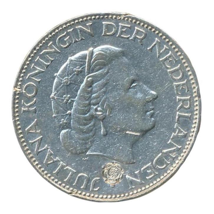 Nederland 2,5 Gulden 1960 Juliana met klop (Zeer fraai), Postzegels en Munten, Munten | Nederland, Losse munt, 2½ gulden, Koningin Juliana
