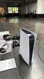 Playstation 5 DISK + 3 games + 2 controllers + 2 Headsets, Ophalen of Verzenden, Zo goed als nieuw