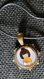 Leren ketting met bedel, Overige materialen, Gebruikt, Overige voorstellingen, Ophalen of Verzenden