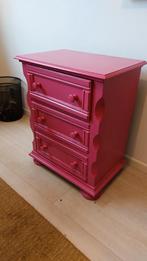 Klassieke ladekast felroze (66 x 54 x 36 cm hbd), Huis en Inrichting, Kasten | Ladekasten, Ophalen, Gebruikt, Klassiek, 50 tot 100 cm