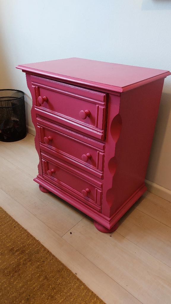 Klassieke ladekast felroze (66 x 54 x 36 cm hbd), Huis en Inrichting, Kasten | Ladekasten, Gebruikt, Minder dan 100 cm, 50 tot 100 cm