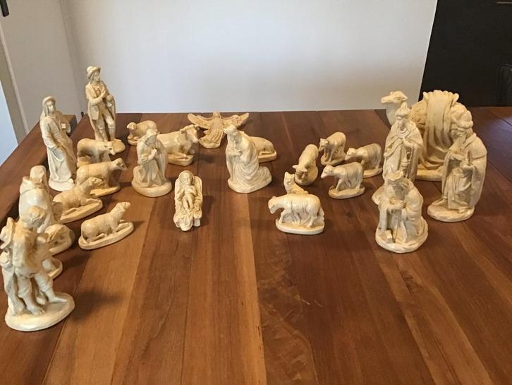 Oude Complete Kerstgroep in Mooie Staat, Antiek en Kunst, Antiek | Religie, Ophalen of Verzenden
