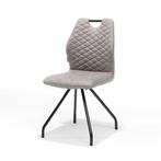 Eetkamerstoel Carlos stof soft pebble | Webshop, Huis en Inrichting, Stoelen, Modern design, Overige kleuren, Nieuw, Ophalen of Verzenden