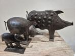 3 ijzere varkens decoratie, Ophalen of Verzenden, Dier