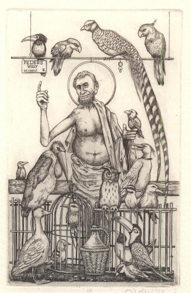 1414 Ex Libris Hongarije : Zoltán Vén, z.j., Antiek en Kunst, Kunst | Etsen en Gravures, Verzenden