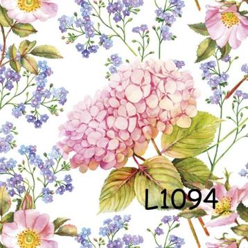 Servetten decoupage/bullet journal * hortensia L1094 beschikbaar voor biedingen