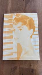 Audrey Hepburn,  afbeelding op linnen, 35 x 45 cm, Ophalen of Verzenden