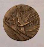 KLM 50 Jaar Herdenkingspenning 1969 - Fred Carasso, Ophalen of Verzenden, Gebruikt