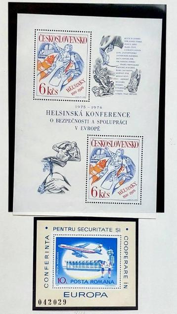 Tsjechoslowakije & Roemenië 1975–1976 Europa blokken beschikbaar voor biedingen