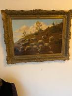 Nefkens olieverf paneel - Schaapherder met schapen, Ophalen