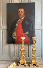 18e eeuws Frans schilderij, portret heer, Ophalen of Verzenden
