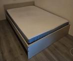 GURKSEN bed frame-VESTERÖY mattress, Ophalen, Beige, Tweepersoons, 140 cm