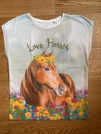Paarden t-shirt voor jonge meiden, Kinderen en Baby's, Kinderkleding | Maat 176, Meisje, Zo goed als nieuw, Shirt of Longsleeve
