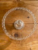 Glazen taartschaal op voet, taartplateau, Antiek en Kunst, Ophalen of Verzenden