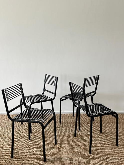 Vintage Rene Herbst stoelen, set van 4, Huis en Inrichting, Stoelen, Zo goed als nieuw, Ophalen
