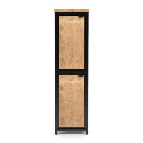 opbergkast massiefmango deuren metaal frame zwart nu actie, Huis en Inrichting, Kasten | Ladekasten, Nieuw, 150 tot 200 cm, 50 tot 100 cm