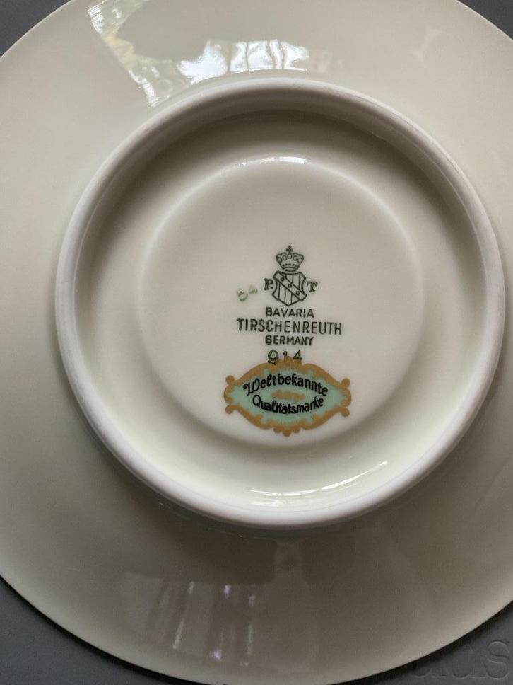 Vintage theeservies, Bavaria, goudrandje, Huis en Inrichting, Keuken | Servies, Zo goed als nieuw, Overige stijlen, Porselein