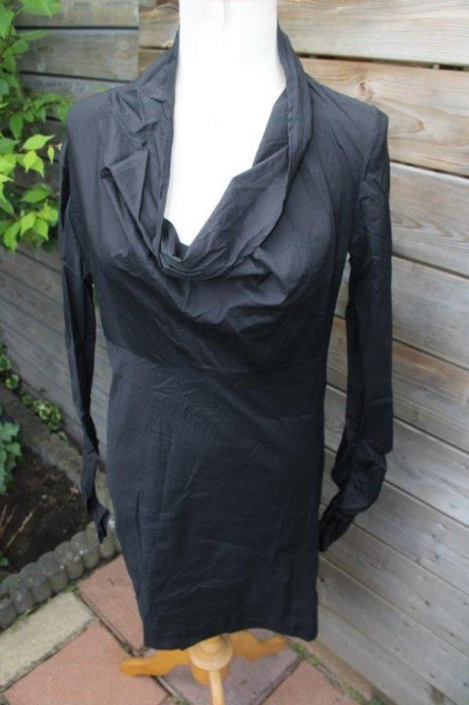 Jurk zwart Sarah Pacini waterval mt M Vaste prijs, Kleding | Dames, Jurken, Zo goed als nieuw, Maat 38/40 (M), Zwart, Ophalen of Verzenden