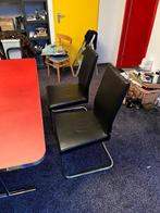 KFF design zwarte eetkamer stoelen, Huis en Inrichting, Vier, Modern, Metaal, Zo goed als nieuw