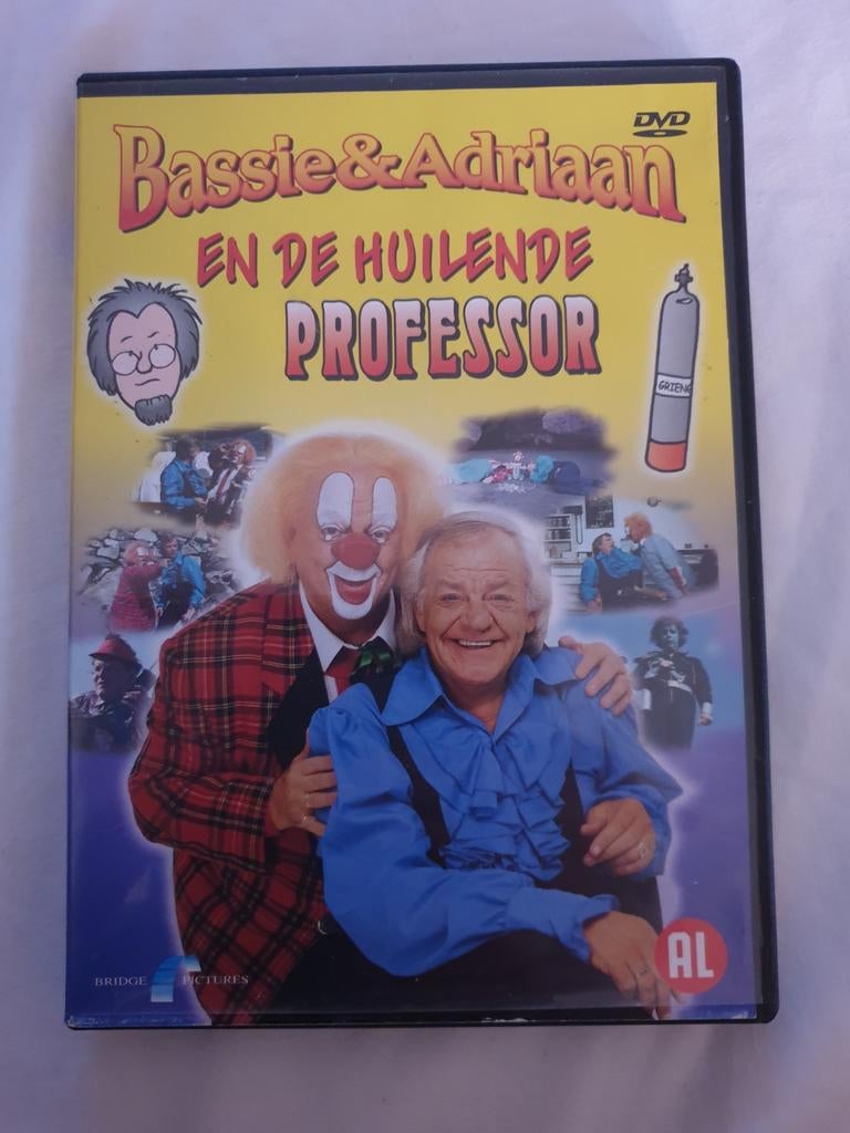 Bassie & Adriaan en de Huilende Professor DVD, Cd's en Dvd's, Dvd's | Kinderen en Jeugd, Alle leeftijden, Ophalen of Verzenden