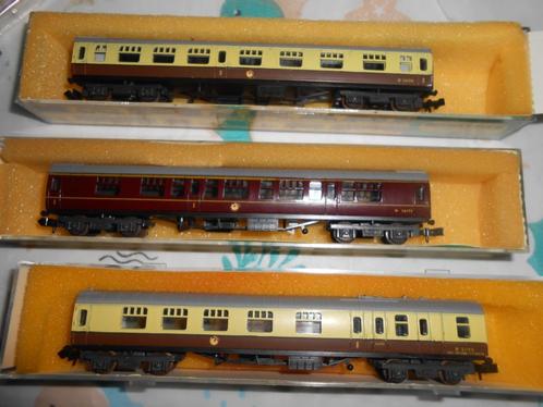Minitrix 3004 3005 3007  BRITISH RAIL, BR,  personentrein, Hobby en Vrije tijd, Modeltreinen | N-Spoor, Zo goed als nieuw, Treinset