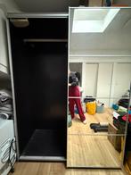 IKEA Pax kledingkast, 4 kolommen, zwart met spiegeldeuren, Ophalen, Kunststof, 200 cm of meer, Meerdere deuren