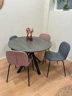 Ronde eettafel, Huis en Inrichting, Tafels | Eettafels, Ophalen, 100 tot 150 cm, Rond, Zo goed als nieuw