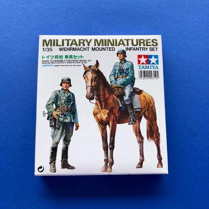 tamiya 35053 Whermacht Mounted Infantry Set 1/35, Hobby en Vrije tijd, Modelbouw | Figuren en Diorama's, Nieuw, 1:35 tot 1:50