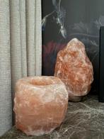 Himalaya zoutlamp en kandelaar, Ophalen of Verzenden, Zo goed als nieuw, Metaal, Minder dan 25 cm