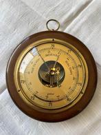 Antieke ronde barometers van hout en koper, Antiek en Kunst, Ophalen of Verzenden