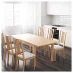 Ikea Bjursta Eiken Fineer eettafel tot 8 Personen, Ophalen, Gebruikt, 200 cm of meer, 50 tot 100 cm