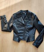 H&M Ladies Faux Leather Biker Jacket 36, Ophalen of Verzenden, Gedragen, Maat 36 (S), Zwart