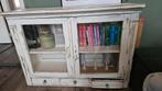 Vintage Kast met Glazen Deuren, Huis en Inrichting, Gebruikt, 100 tot 150 cm, Vintage/brocante, Ophalen of Verzenden