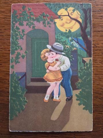 Een paartje kust bij maneschijn, 1929 beschikbaar voor biedingen