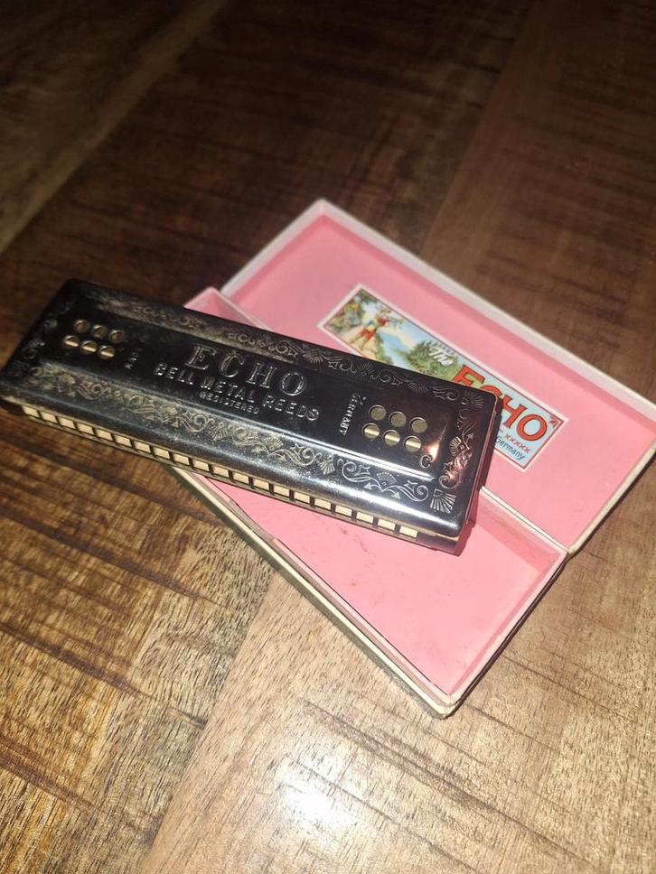 Originele Hohner Echo Mondharmonica in Doos, Muziek en Instrumenten, Blaasinstrumenten | Mondharmonica's, Ophalen of Verzenden