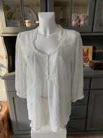 Leuke doorzichtige blouse van VERO MODA maat L, Gedragen, Maat 42/44 (L), Ophalen of Verzenden, Wit