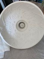 Hanglamp gips bloemen reliëf, Gebruikt, 25 tot 50 cm, Rond, Ophalen of Verzenden