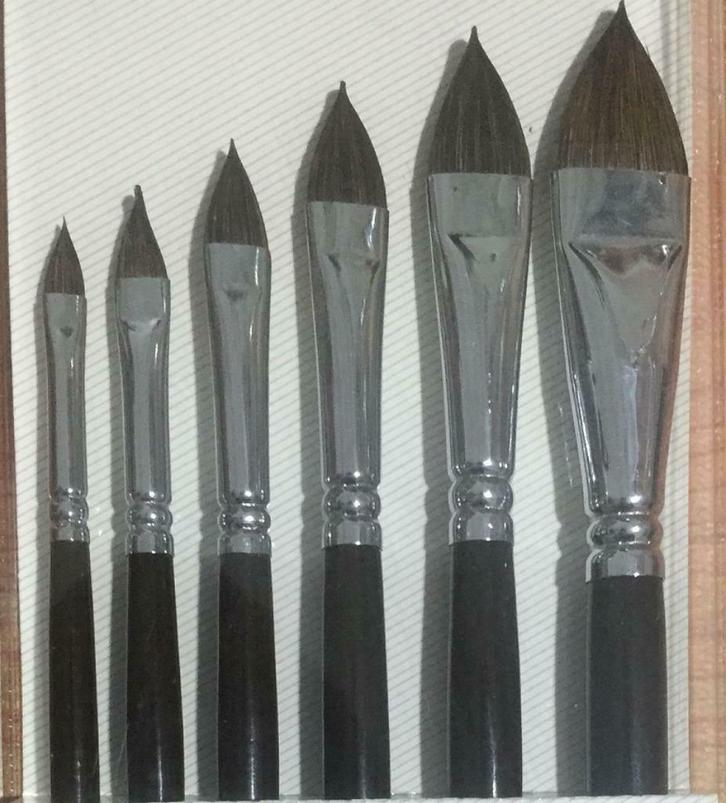 Serie penselen van eekhoornhaar, Hobby en Vrije tijd, Schilderen, Ophalen of Verzenden